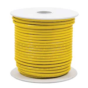 12 Gauge Yellow PVC Hook Up Wire - 100 Feet