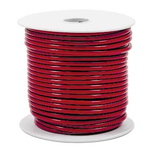 10 Gauge Red PVC Hook Up Wire - 100 Feet