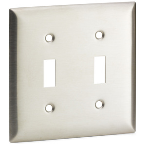 18-8 Stainless Steel 2 Gang Switch Plate