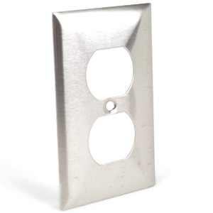 18-8 Stainless Steel 1 Gang Receptacle Plate