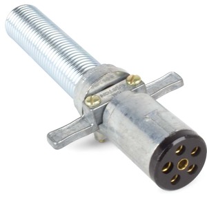 6 Pole Tractor / Trailer Plug with Cable Protector