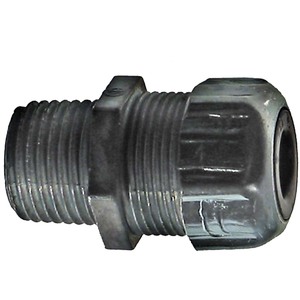 3/8" - 1/2" 3/4" Liquid Tight Strain Relief Straight Connector