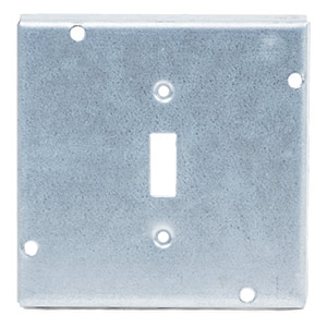 4-11/16" 1 Toggle Switch Square Electrical Work Box Surface Cover