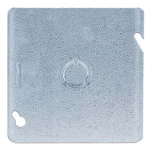 4-11/16" Flat with 1/2" Knockout Square Electrical Work Box Surface Cover