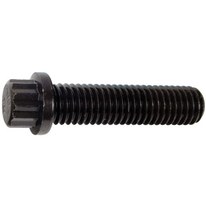20 1/4-20x1 Coarse 12-Point Flange Screws Extra Strong Alloy Steel Black 