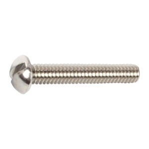 #6-32 x 1/2" 18-8 Stainless Steel Slotted Round Head Machine Screw