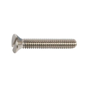 #12-24 x 3/4" 18-8 Stainless Steel Slotted Flat Head Machine Screw