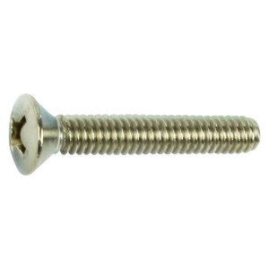 #10-24 x 3/4" 18-8 Stainless Steel Phillips Oval Head Machine Screw