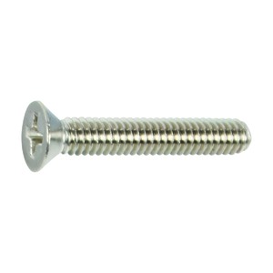 #10-24 x 1/2" 18-8 Stainless Steel Phillips Flat Head Machine Screw