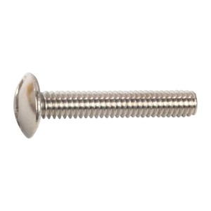 #8-32 x 1" 18-8 Stainless Steel Slotted Truss Head Machine Screw