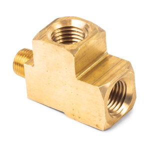 Fuel Barstock 1/8 NPT Compact Female Tee Brass Air 1200 PSI Gas 
