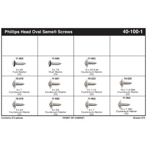 Phillips Head Oval Sems Screw Assortment