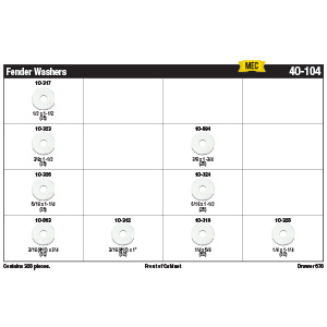 Fender Washer Assortment (#10 - 1/2")