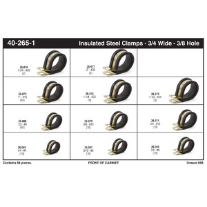 Insulated Steel Clamp Assortment (1/4" - 2")
