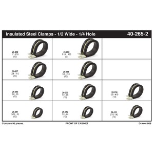 Insulated Steel Clamp Assortment (3/16" - 1-1/4")