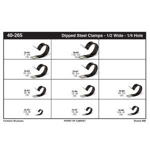 Dipped Steel Clamp Assortment (3/16" - 1-1/4")