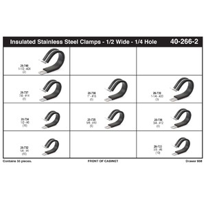 1/2" Insulated Stainless Steel Clamp Assortment