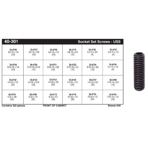 Cup Point Socket Set Screw Assortment (#6 - 5/8")