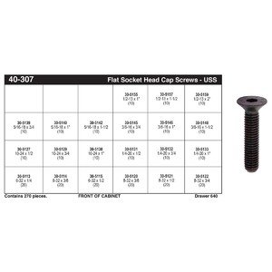 Flat Socket Head Cap Screw Assortment (#6 - 1/2")