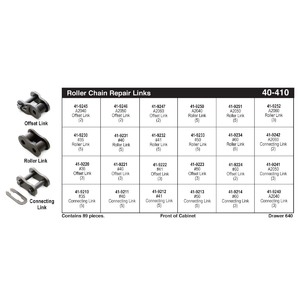 Roller Chain Repair Link Assortment (#35 - #A2060)