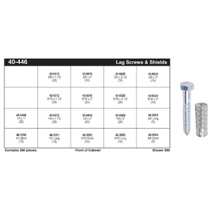 Hex Head Lag Screw Assortment (1/4" - 3/8")