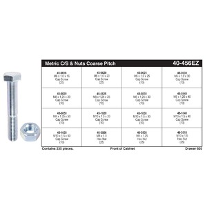 Metric 8.8 Hex Head Cap Screw (Coarse Thread) E-Z Carry Assortment (M6 - M10)