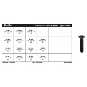 Metric 10.9 Flat Socket Head Cap Screw Assortment (M4 - M8)