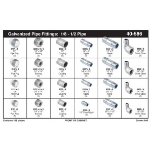 Class 150 Galvanized Pipe Fitting Assortment (1/8" - 1/2")