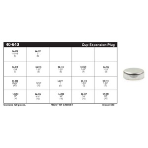 Cup Expansion Plug Assortment