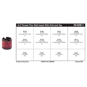 E-Z Thread (USS) Thin Wall Thread Repair Insert Assortment (#10-24 - 3/8"-16)