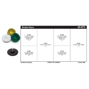 Medium and Coarse Roloc Mounted 3M Scotch-Brite Abrasive Bristle Disc Assortment