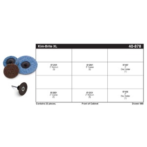 2" and 3" Type R Kim-Brite™ Ceramic Grain XL Surface Conditioning Disc Assortment (Medium and Coarse)