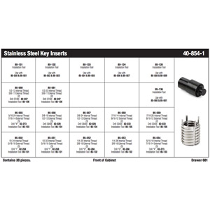 Stainless Steel Key Insert Assortment