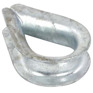 1/4" Galvanized Steel Wire Rope Thimble