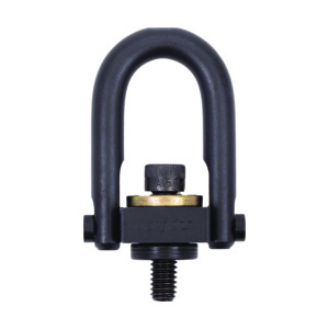 3/4"-10 x 1" 7,000 lbs Black Oxide Alloy Steel Swivel Hoist Ring