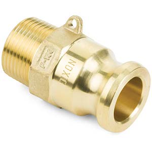 1-1/4" Brass Cam & Groove (Andrews) Male Adapter x Male NPT - Part F