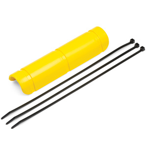 6" Yellow Hose Protector Kit with Cable Ties for Large Diameter Hoses