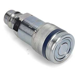 1/2" Flat Face to 1/2" Ag Hydraulic Coupler Adapter