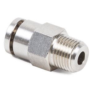1/4" Tube x 1/8" NPT Male Push-To-Connect Divider Valve Outlet Adapter with Check
