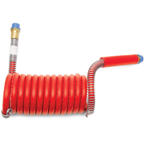 15' Coiled Red Air Brake Tubing Assembly