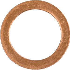 1/2" 2nd & 3rd (M14 O/S) Copper Drain Plug Washer (Gasket)