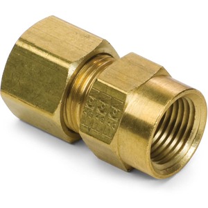 1/4" x 1/4" Brass Compression Female Connector