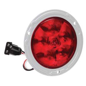 4" Red LED Super 44 - Gray Flange Kit 44032R