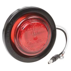 2.5" Red LED Lamp - Black Grommet Kit 10050R