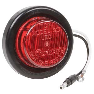 2" Red LED Lamp - Black Grommet Kit 30050R