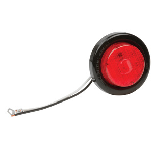 2" Red LED Lamp - Black Grommet Kit