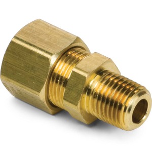 1/4" x 1/8" Brass Compression Male Connector