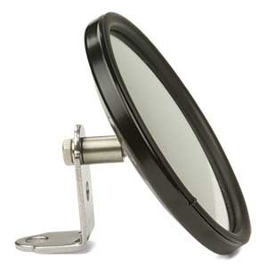 5" Black Convex Mirror with Mounting Arm