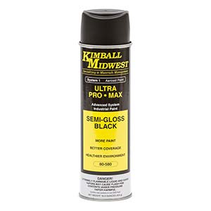 Semi-Gloss Black Ultra Pro•Max Oil-Based Enamel Spray Paint - 20 oz. Can - Case