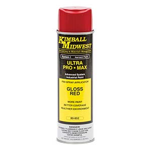 Gloss Red Ultra Pro•Max Oil-Based Enamel Spray Paint w/ Fan Spray - 20 oz. Can - Case